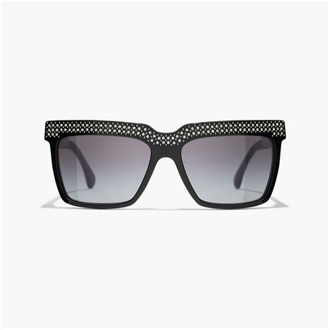 chanel carbon fiber black diamante sunglasses|Eyewear .